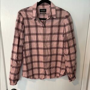 Scotch & Soda Pink Button Down Blouse with Notched Collar